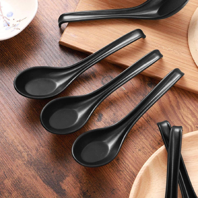 Latitude Run® Soup Spoons,6Pcs Japanese Style Melamine Spoons Creative